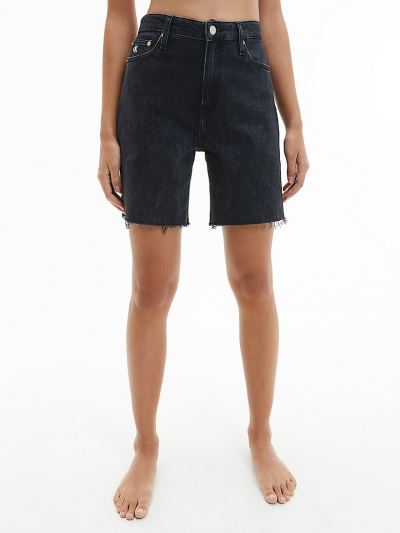Calvin Klein Ruhák HU976696 | Calvin Klein Denim Mom Női Rövidnadrág Fekete
